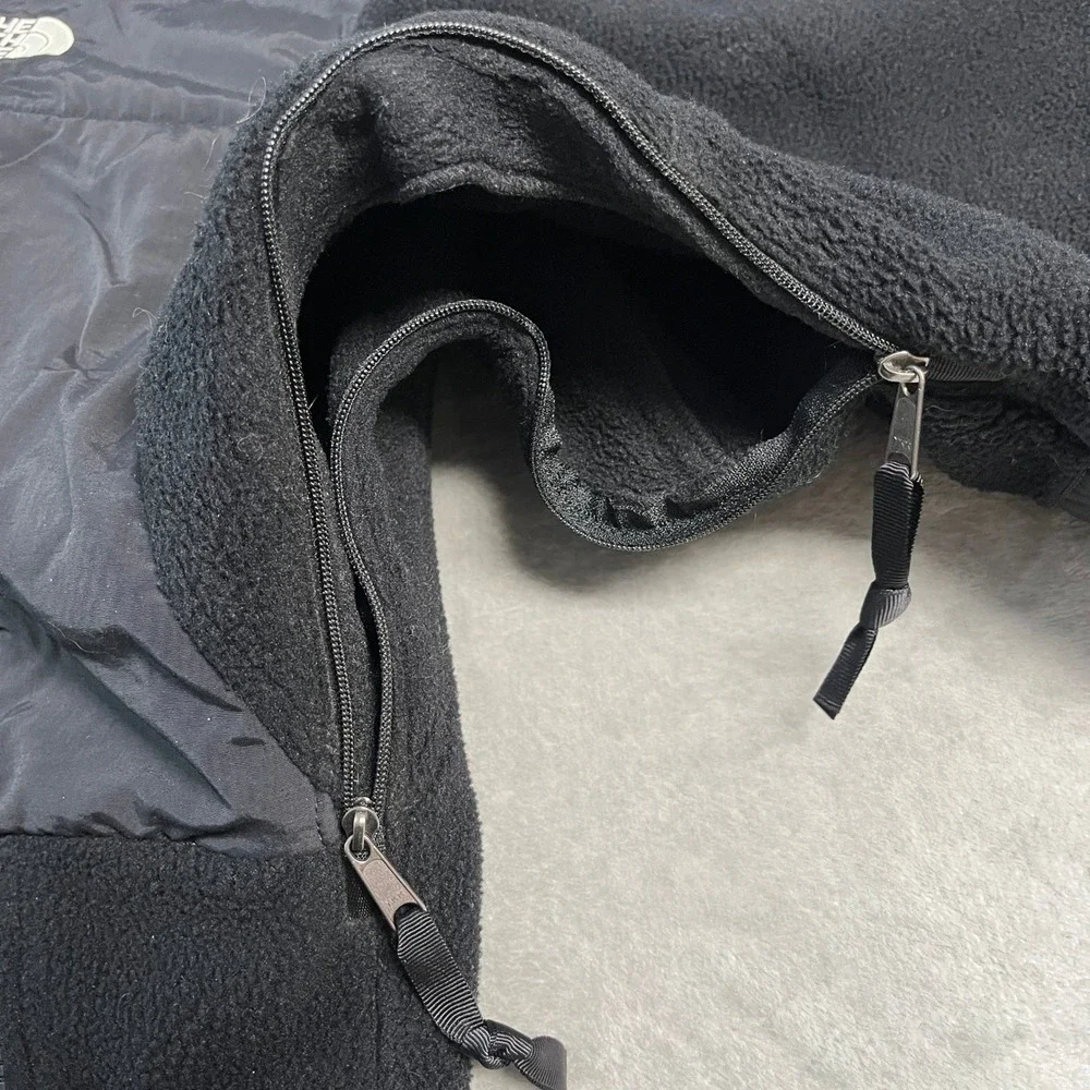 The North Face Denali Polartec Fleece Jacket Mens Large Black Full Zip Venting